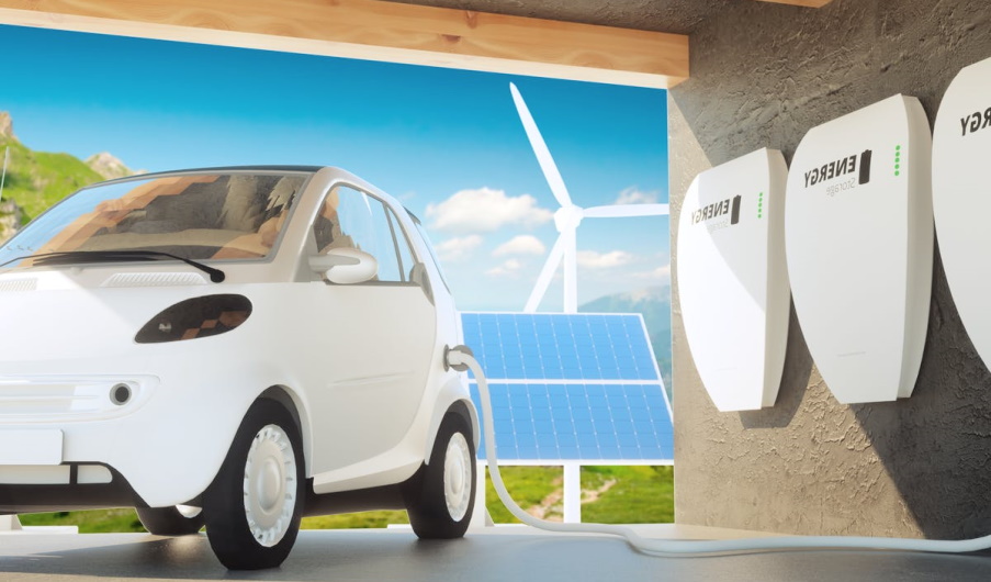 electric vehicle charging through solar panels